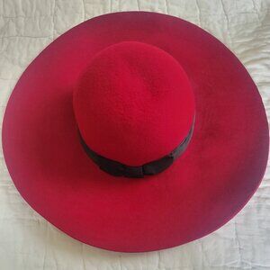White House Black Market Felt Burgundy Hat